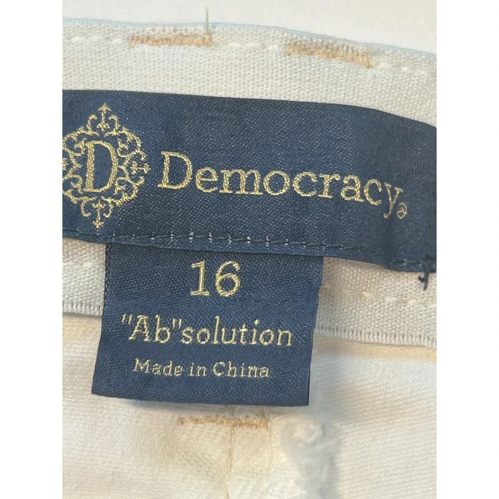 Democracy Shorts Women 16 White Ab Solution High Rise Frayed Hem